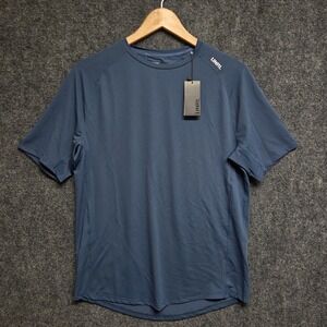 UNRL Shirt Mens Small Cavern Blue Streamline Performance Tee Short Sleeve